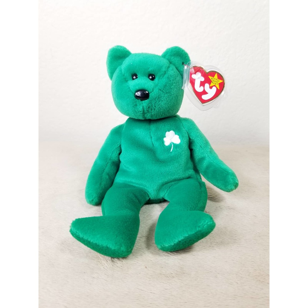 Ty Bennie Babies Bear 1997 Baby Ty 2K Erin NWT Color Green Vintage Collectible